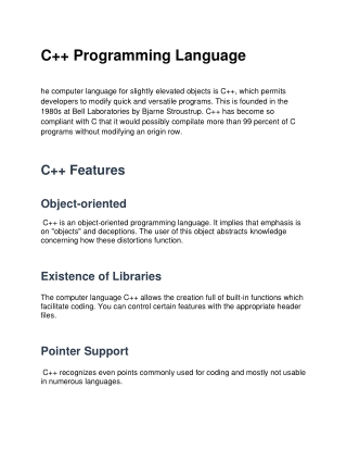 C   programming language