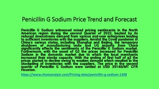 Penicillin G Sodium Demand online