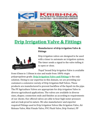 Drip kpi Irrigation