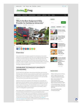 Who Is the Best Assignment Help Provider for Swinburne University
