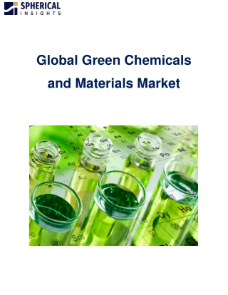 Green Chemicals and Materials Market Analysis Forecast 2030