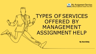 Types of Services Offered by Management Assignment Help