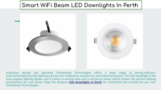 Smart WiFi Beam LED Downlights in Perth - Greenhse Technologies