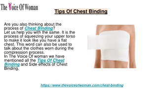 Tips Of Chest Binding