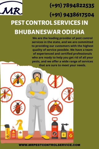 Get Rid Of Pesky Pests With Expert Pest Control Services In Bhubaneswar Odisha