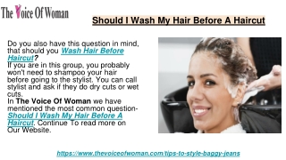 Should I Wash My Hair Before A Haircut