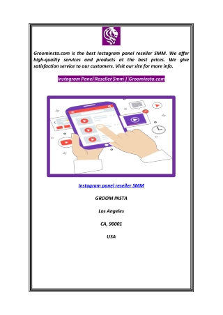 Instagram Panel Reseller Smm  Groominsta.com