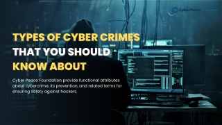 Types of Cyber Crimes that You Should Know About