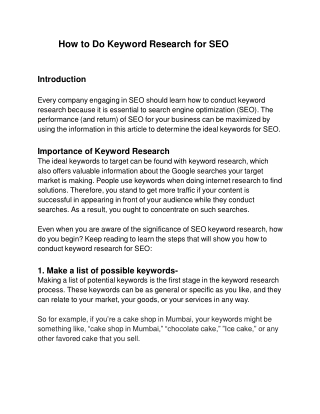 How to Do Keyword Research for SEO- vijay seo blog