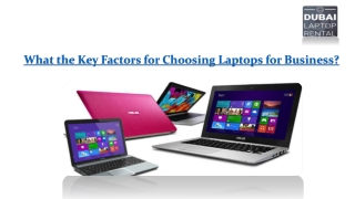 What the Key Factors to consider when Choosing Laptops for Business