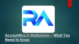 Accounting in Melbourne – What You Need to Know