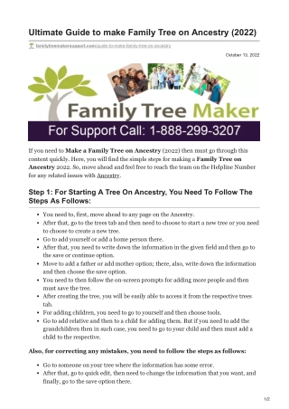 Ultimate Guide to make Family Tree on Ancestry 2022