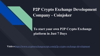 P2P Crypto Exchange Development for beginners guide