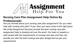 Nursing-care-plan-assignment-help-online-by-professionals!