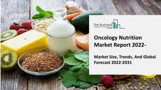 Oncology Nutrition Market Report 2022- Market Size, Trends, And Global Forecast