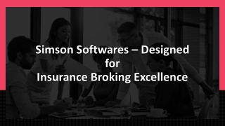 Simson Softwares - Designed for Insurance Broking Excellence