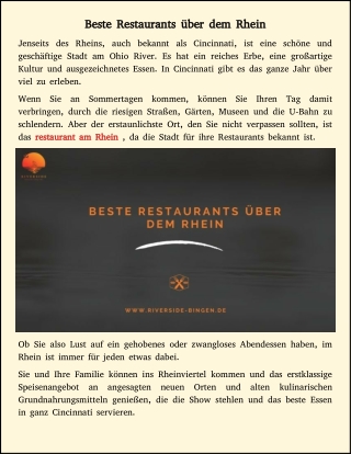 Die besten Restaurants in Rüdesheim am Rhein