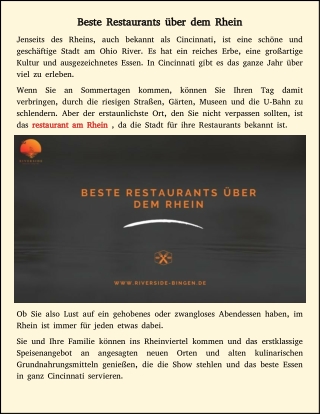 beste restaurants über dem rhein