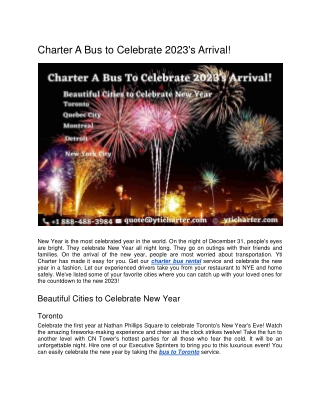 Charter A Bus to Celebrate 2023