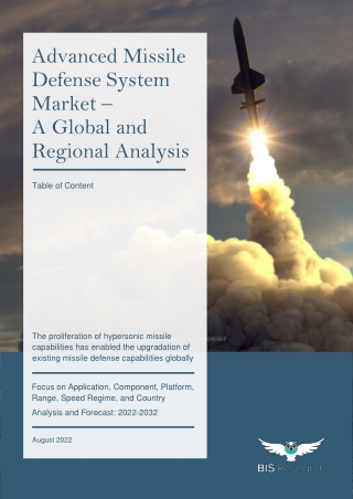 Advanced Missile Defense System Market Recent Developments Study Analysis