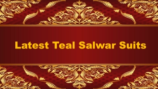 Latest Teal Salwar Suits