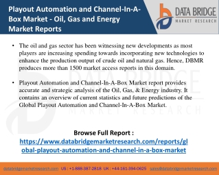 Playout Automation and Channel-In-A-Box Market