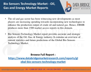 Bio Sensors Technology Market