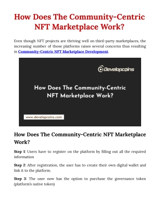 How Does The Community-Centric NFT Marketplace Work?