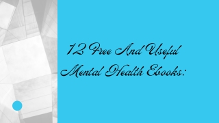 12 Free And Useful Mental Health Ebooks