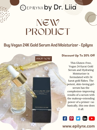 Buy Vegan 24K Gold Serum And Moisturizer - Epilynx