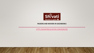 Packers and Movers in Gachibowli
