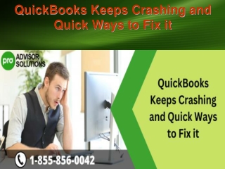 QuickBooks Keeps Crashing and Quick Ways to Fix it