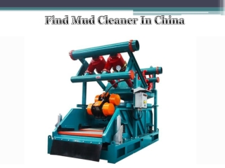 Find Mud Cleaner In China