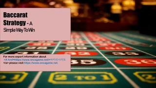 Baccarat Strategy -- A Simple Way To Win