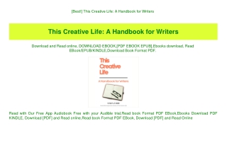 [Best!] This Creative Life A Handbook for Writers (READ PDF EBOOK)