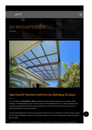 Diy Patio Kits Perth