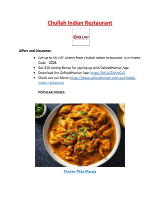 Upto 10% offer order now - Chullah Indian Restaurant