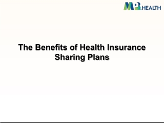 The Benefits of Health Insurance Sharing Plans