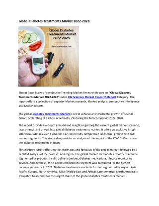 Global Diabetes Treatments Market 2022-2028