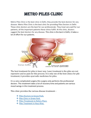 Metro Piles Clinic