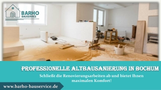 Professionelle Altbausanierung in Bochum