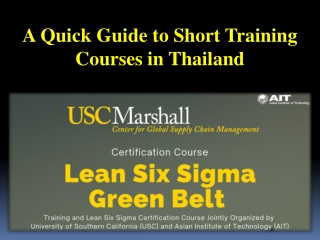 A Quick Guide to Short Training Courses in Thailand