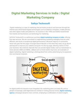 Digital Marketing Agency _ Sathya Technosoft