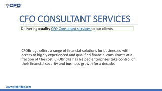 CFO CONSULTANT SERVICES