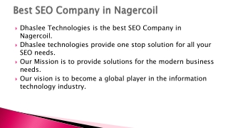 Best SEO Company in Nagercoil