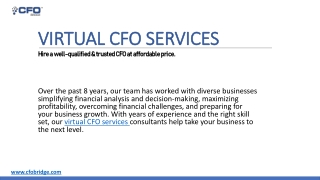 Virtual cfo services