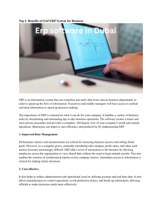 Erp software in Dubai