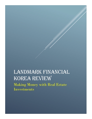 Making Money with Real Estate Investments