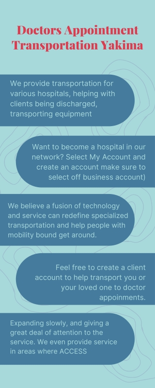 Doctors Appointment Transportation Yakima - Info