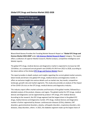 Global OTC Drugs and Devices Market 2022-2028